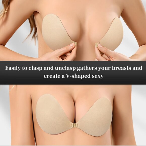 Adhesive Push Up 2 Pairs, Invisible Lifting Bra, Reusable Strapless Stick On Bra - Picture 4 of 6